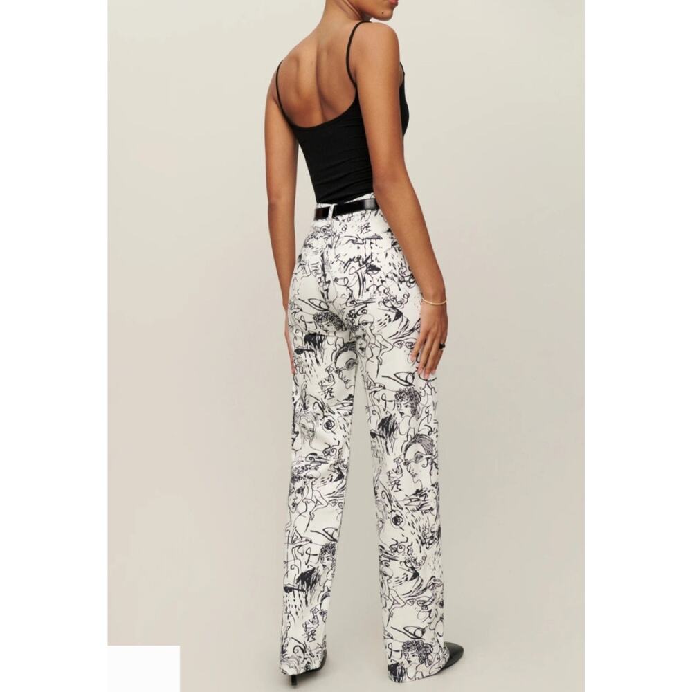 Reformation Wilder High Rise Wide Leg Jeans By Rotation Sz 24